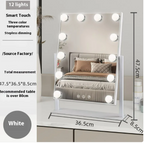 Wireless LED Vanity Mirror — USB-C Rechargeable, No Drilling