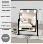 Wireless LED Vanity Mirror — USB-C Rechargeable, No Drilling