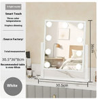 Wireless LED Vanity Mirror — USB-C Rechargeable, No Drilling