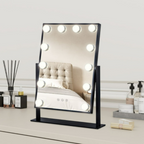 Wireless LED Vanity Mirror — USB-C Rechargeable, No Drilling