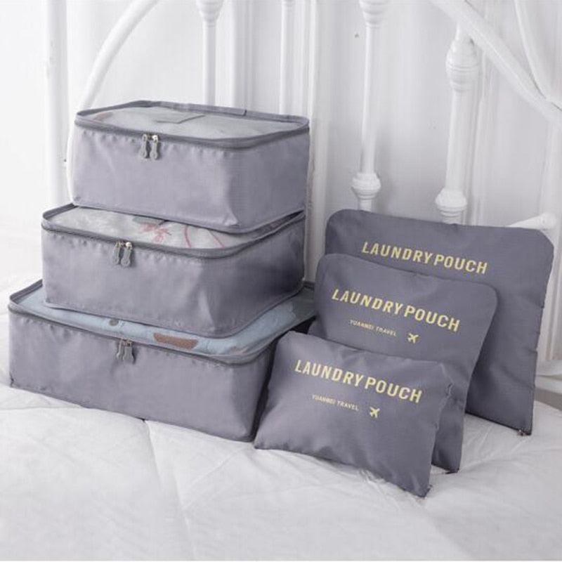 Compression Packing Cubes — 6-Piece Carry-On Set