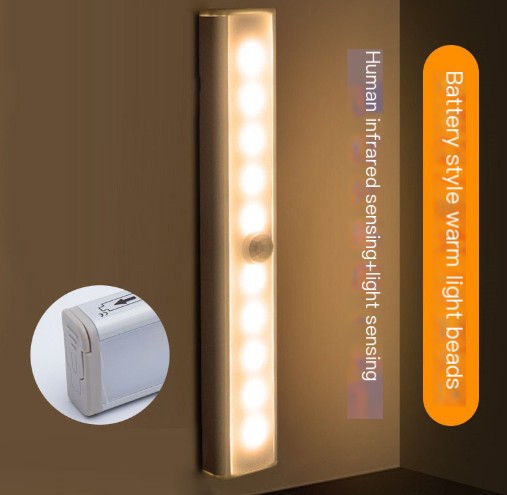 LED Motion Sensor Wardrobe Light — 2 Pack, Rechargeable